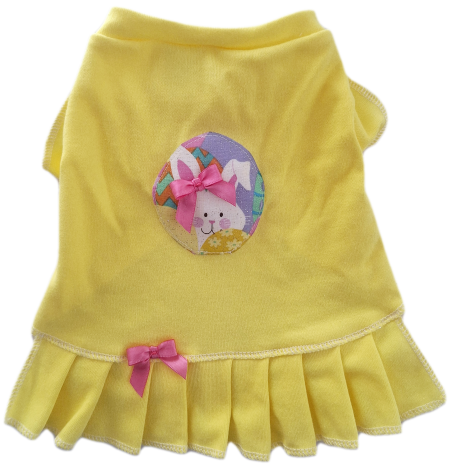 Bright Yellow Easter Bunny T Shirt Dress