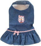 Chambray Pink Owl Dress